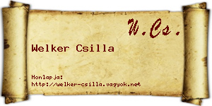 Welker Csilla névjegykártya